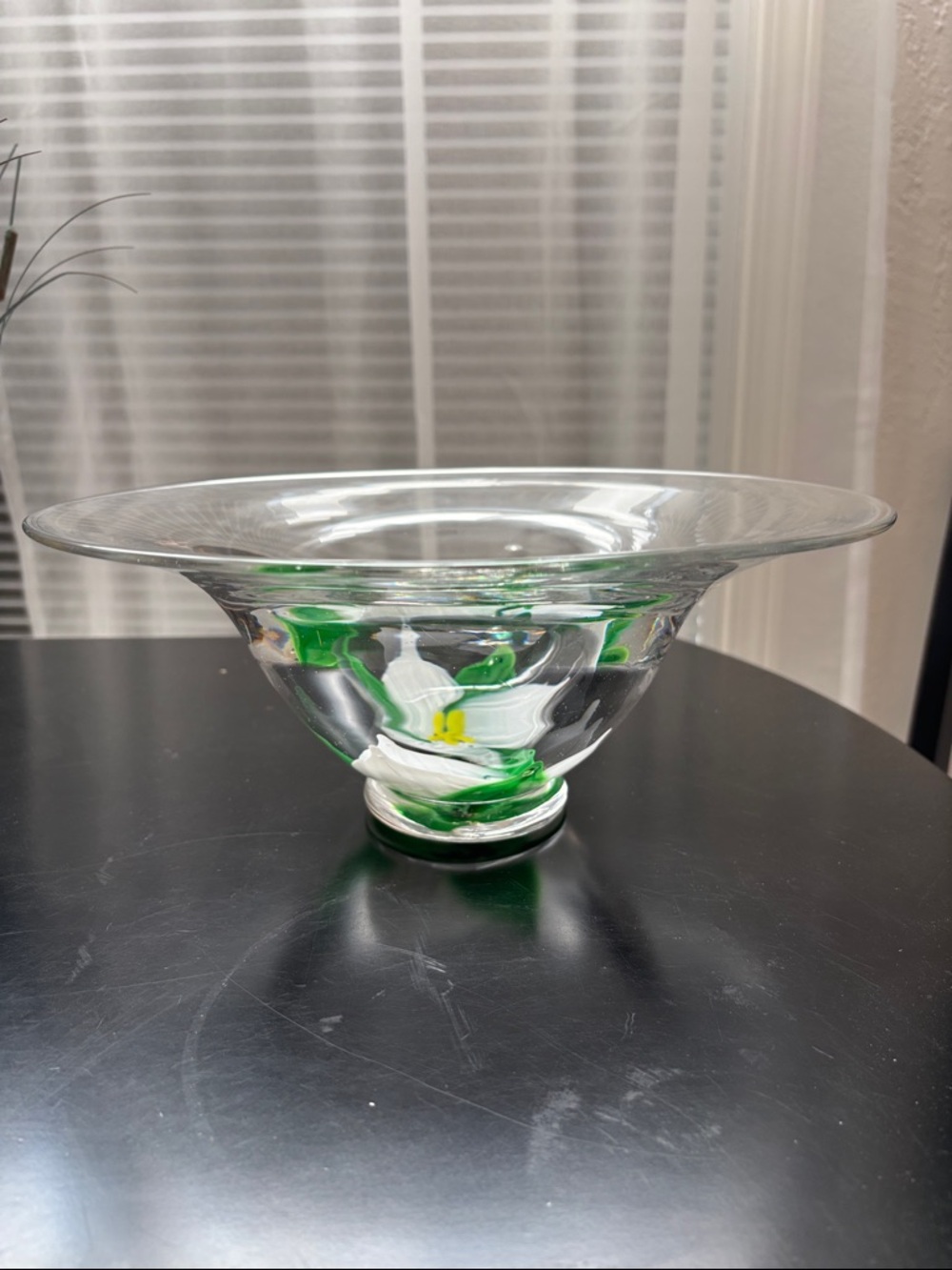 Harry Boyer Signed Vintage Hand Blown Glass Bowl